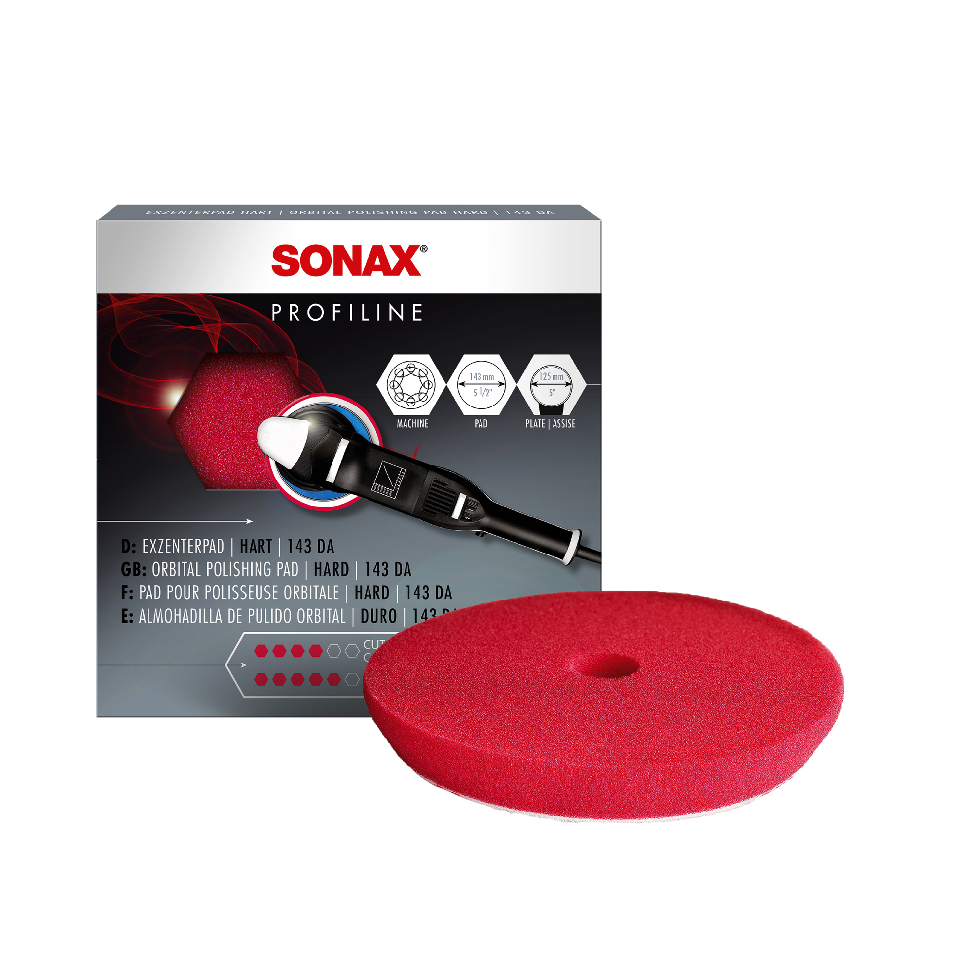 SONAX Exzenterpad hart Polierpad PROSHINE Autopflegeprodukte