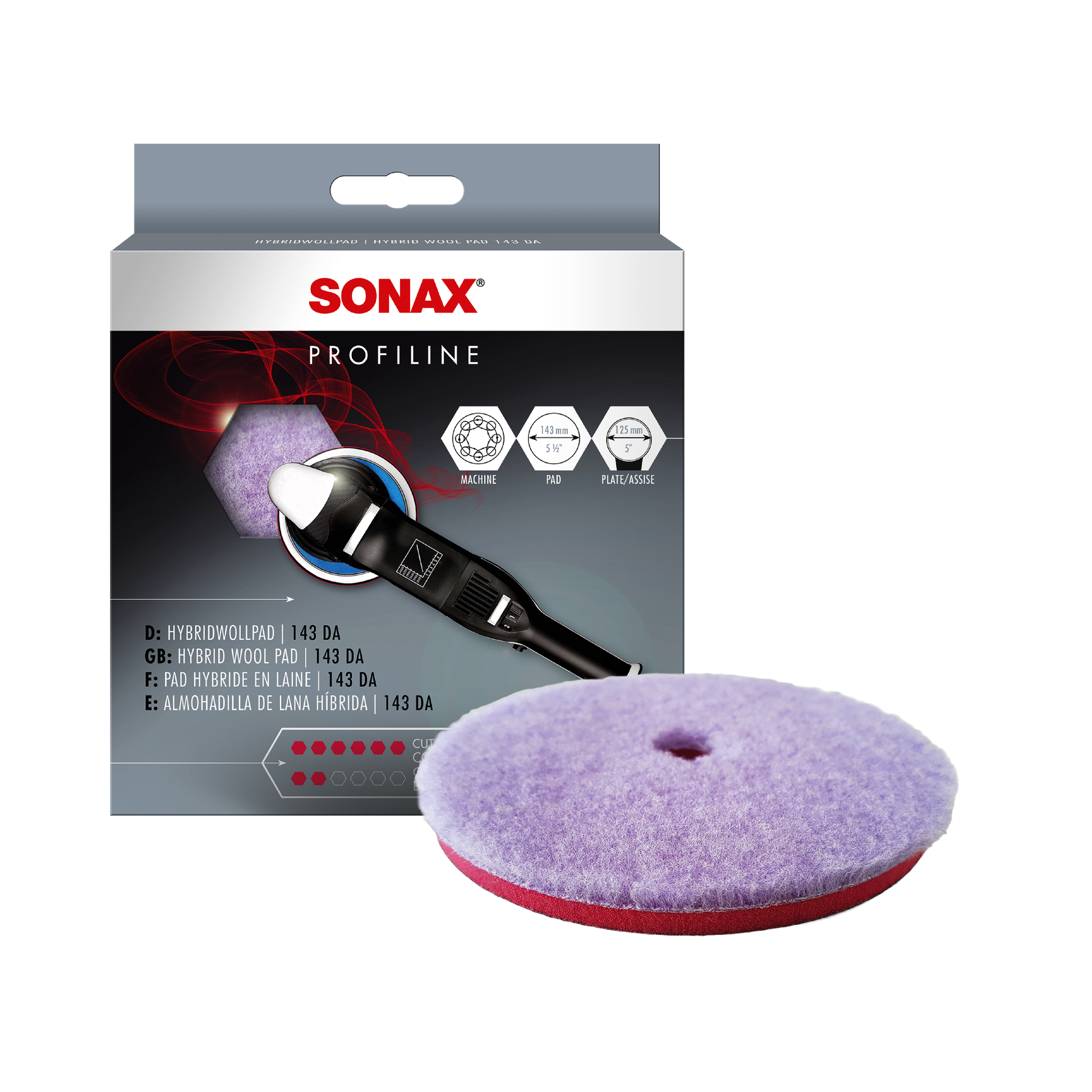 SONAX HybridWollPad 143 Polierpad PROSHINE Autopflegeprodukte